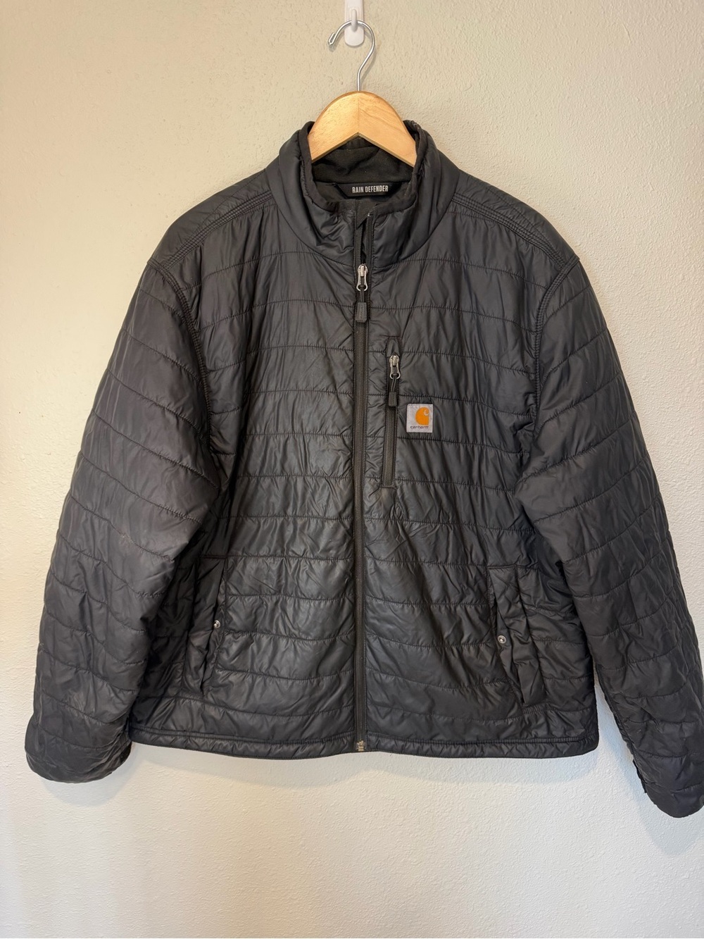 Carhartt Gilliam Rain Defender Men’s Black Quilted Puffer Jacket - Picture 5 of 13